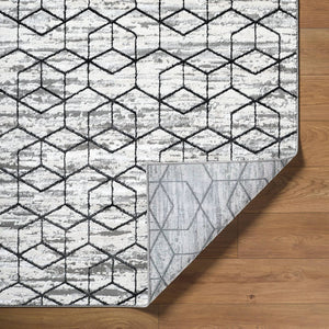 Carlton Modern Black/Light Beige Area Rug