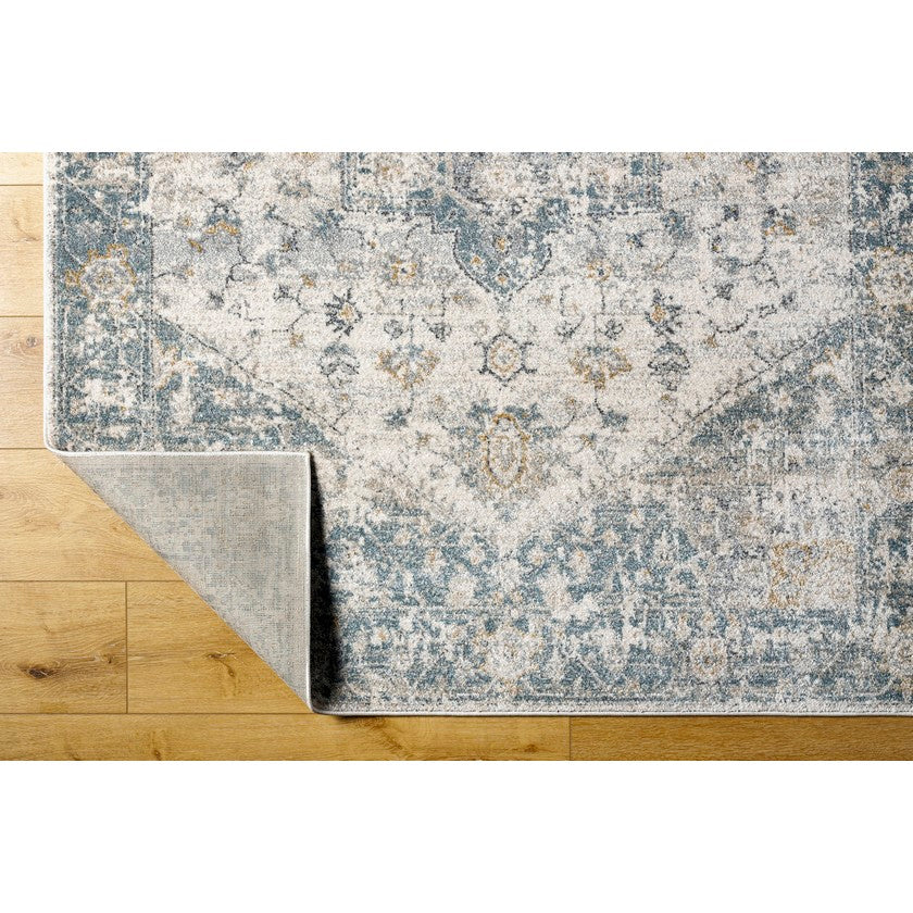 Ranee Traditional Denim/Charcoal Area Rug