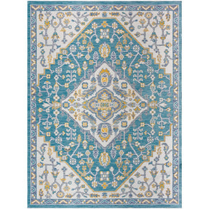 Mallerie Coastal Dark Teal Area Rug