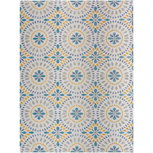Devorah Coastal Light Gray/Dark Teal Area Rug