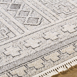 Lindell Modern Ivory/Black Area Rug