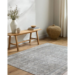 Fisher Traditional Black Washable Area Rug