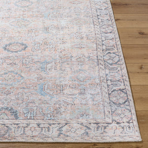 Kearstin Traditional Tan Washable Area Rug