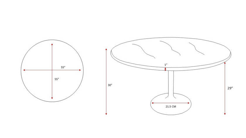 Amada Dark Brown Dining Table