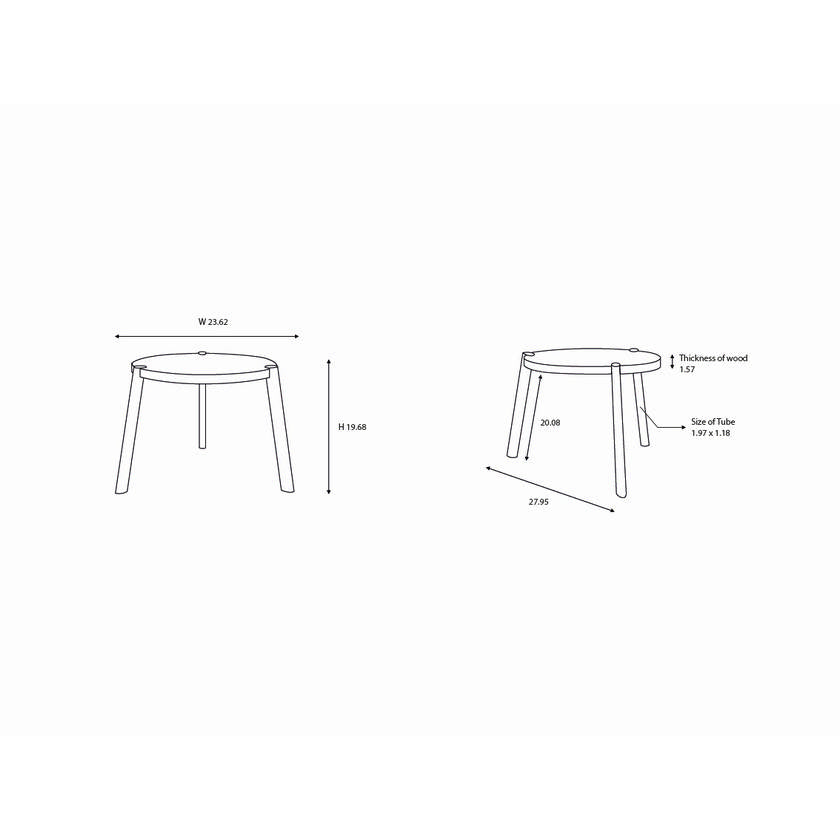 Ranald Brown/Black End Table