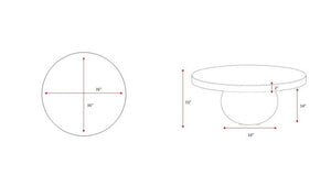 Feige White/Brown Coffee Table