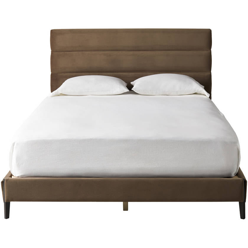Kory Brown Upholstered Bed