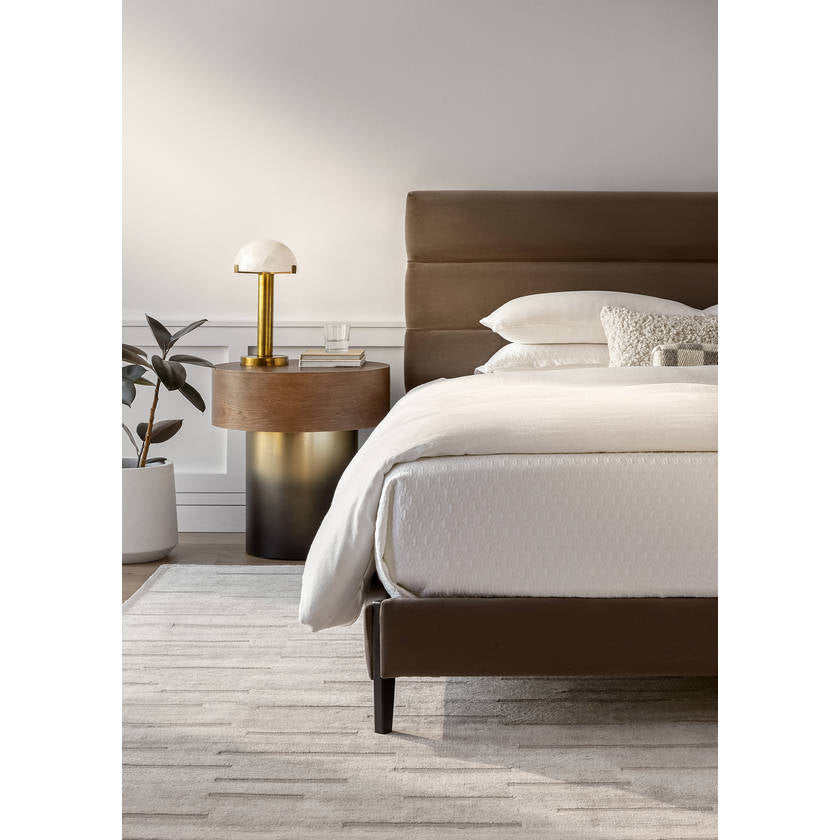 Kory Brown Upholstered Bed