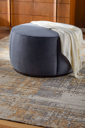 Chanae Medium Gray Ottoman
