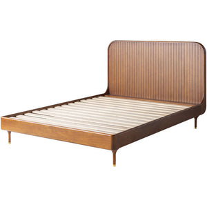 Jeslyn Brown Wood Bed