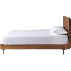 Jeslyn Brown Wood Bed