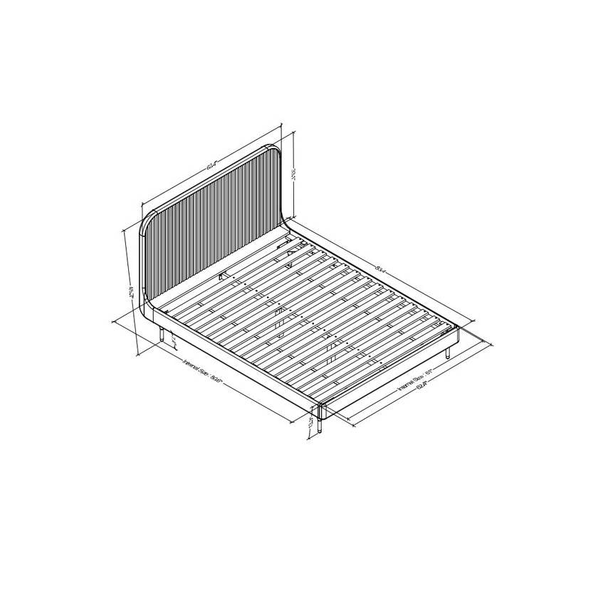 Jeslyn Brown Wood Bed