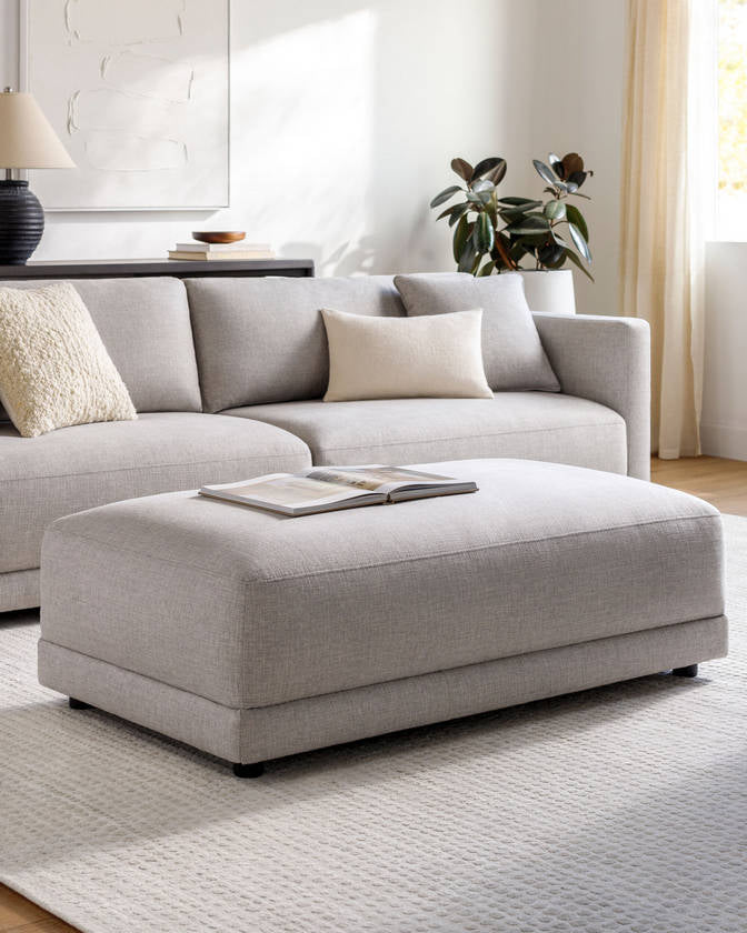 Daphanie Oatmeal Ottoman