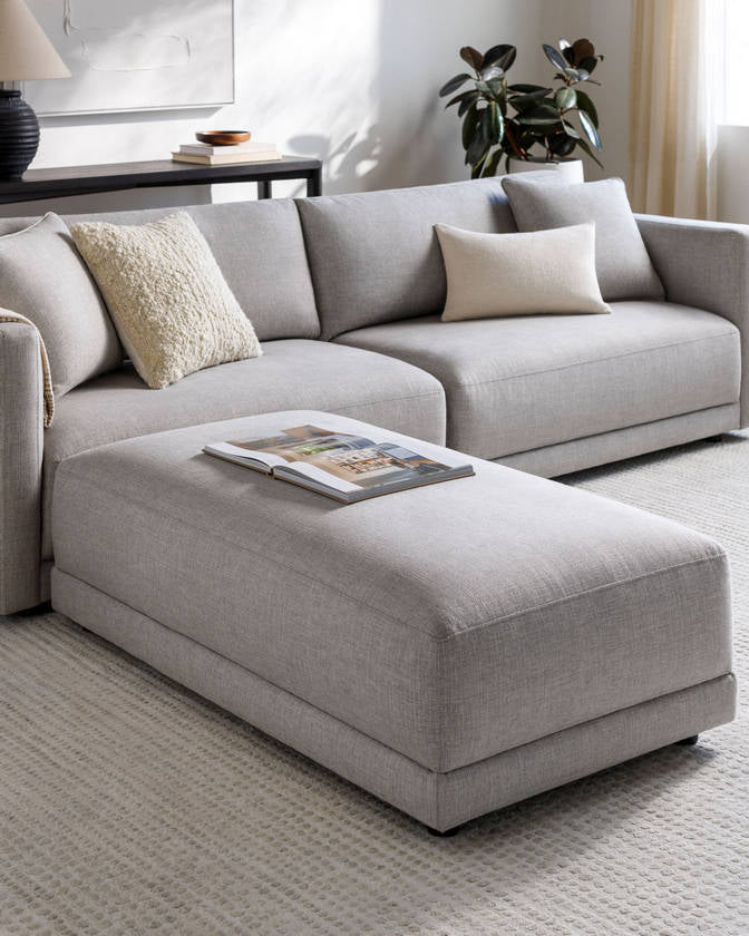 Daphanie Oatmeal Ottoman