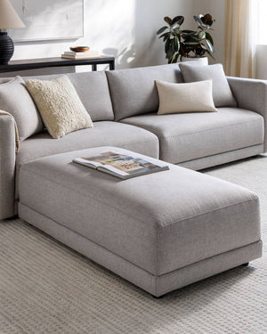 Daphanie Oatmeal Ottoman
