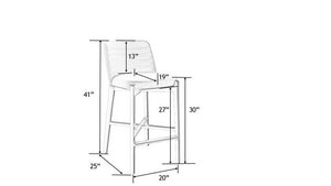 Chinyere Light Gray Bar Stool