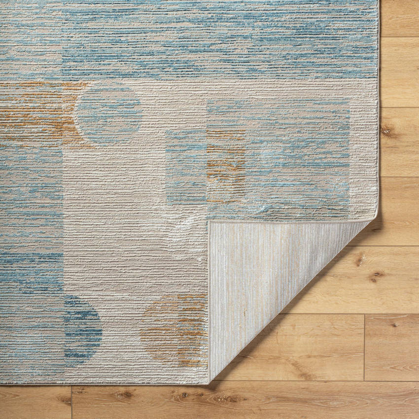 Sumer Modern Tan/Blue Area Rug