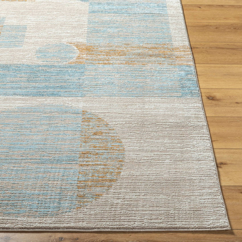 Sumer Modern Tan/Blue Area Rug