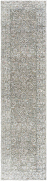 Dian Traditional Khaki/Light Silver Washable Area Rug