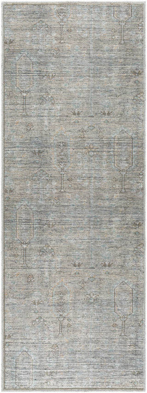 Darling Traditional Sterling Grey Washable Area Rug - Becki Owens x Livabliss