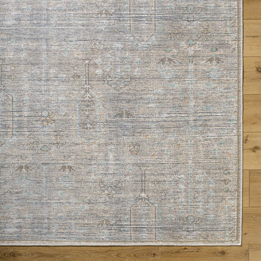 Darling Traditional Sterling Grey Washable Area Rug - Becki Owens x Livabliss