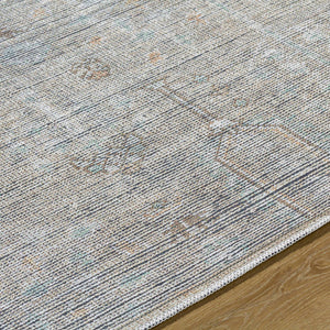 Darling Traditional Sterling Grey Washable Area Rug - Becki Owens x Livabliss