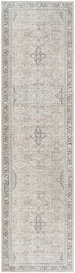 Darling Traditional Warm Grey/Khaki Washable Area Rug - Becki Owens x Livabliss