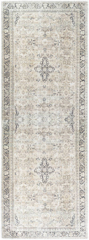 Darling Traditional Warm Grey/Khaki Washable Area Rug - Becki Owens x Livabliss