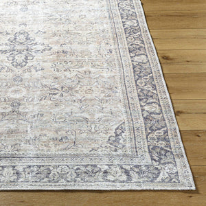 Darling Traditional Warm Grey/Khaki Washable Area Rug - Becki Owens x Livabliss