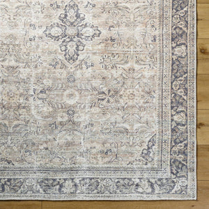 Darling Traditional Warm Grey/Khaki Washable Area Rug - Becki Owens x Livabliss