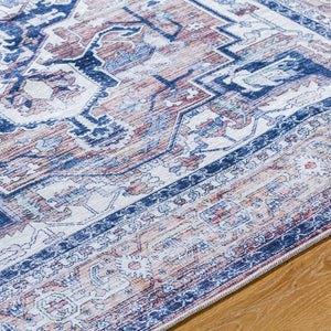 Chelci Traditional Black/Brown Washable Area Rug