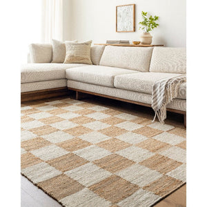 Kamey Texture Tan/Off-White Area Rug - Becki Owens x Livabliss