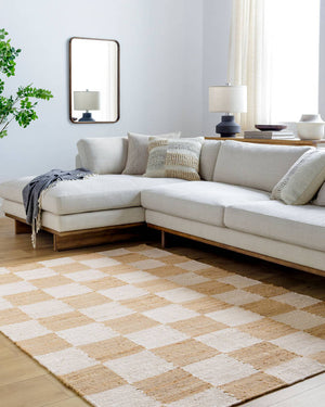 Kamey Texture Tan/Off-White Area Rug - Becki Owens x Livabliss