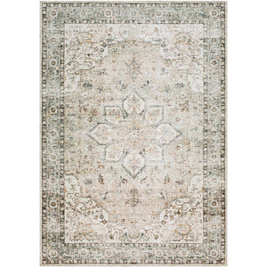Chelcey Traditional Ash Washable Area Rug