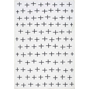 Stephens Modern Off-White Washable Area Rug