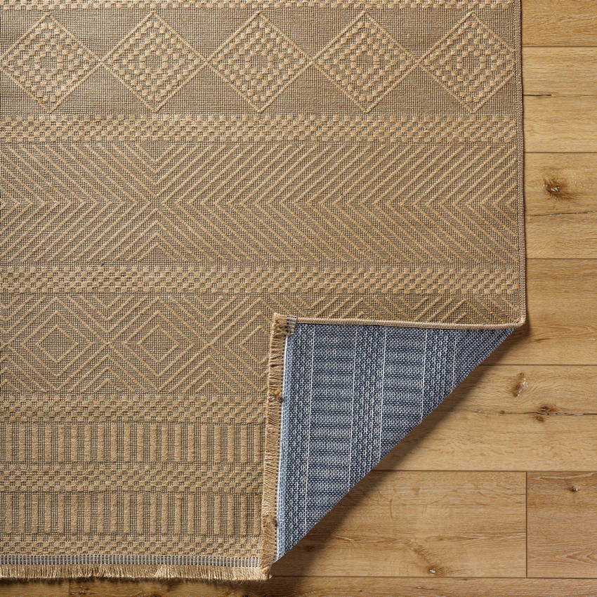 Aarion Cottage Tan Washable Area Rug