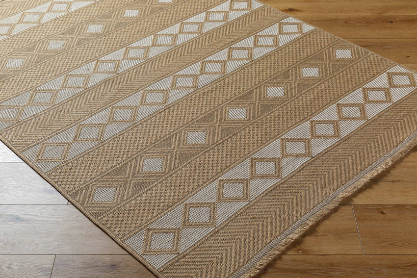 Jose Cottage Tan/Cream Washable Area Rug