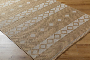 Jose Cottage Tan/Cream Washable Area Rug