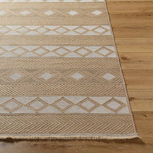 Jose Cottage Tan/Cream Washable Area Rug