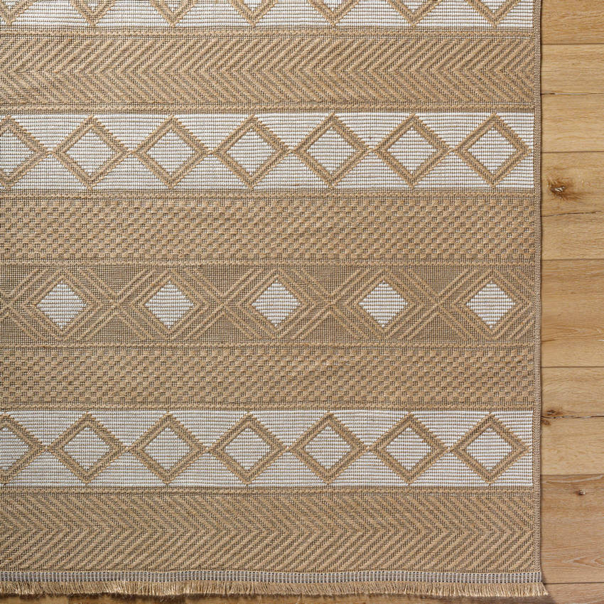 Jose Cottage Tan/Cream Washable Area Rug
