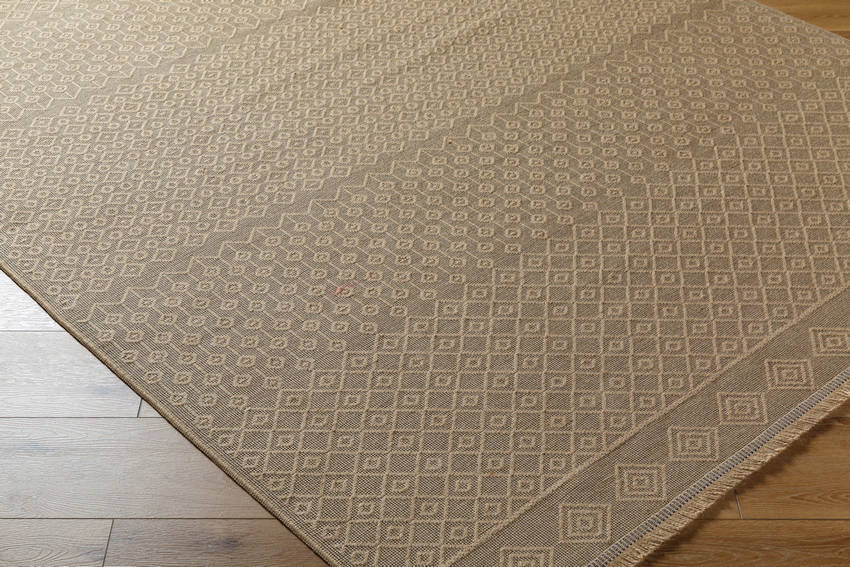 Ciro Cottage Tan Washable Area Rug