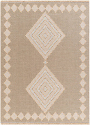 Joson Cottage Tan/Light Beige Washable Area Rug