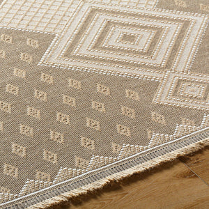 Yuriko Cottage Tan Washable Area Rug