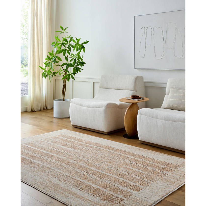 Evyan Modern White/Brown Area Rug
