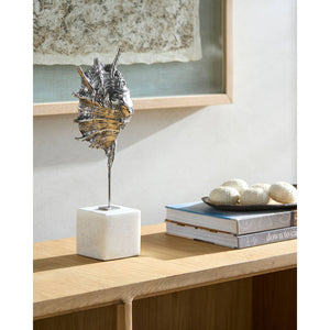 Neesa Metallic - Silver Decorative Sculpture