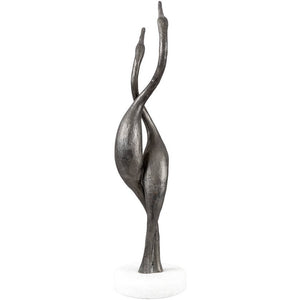 Luvia Metallic - Silver Decorative Sculpture