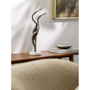 Luvia Metallic - Silver Decorative Sculpture