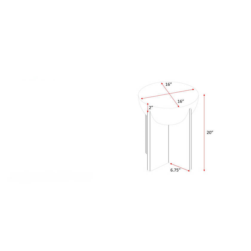 Rozina Ivory/Brown End Table