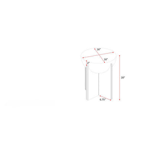 Rozina Ivory/Brown End Table