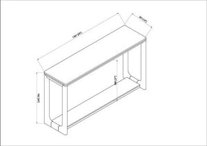 Melani Brown Console Table